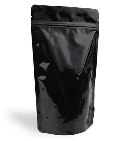 Black Shiny Aluminum High Barrier Doypack Pouches