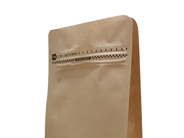 Brown Kraft biodegradable Flat Bottom Pouches