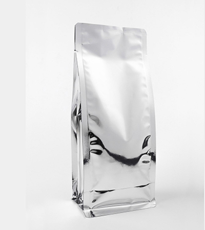 Silver Shiny Aluminum High Barrier Flat Bottom Pouches