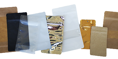 Σακουλάκια τύπου doypack με zip, αλουμινίου, διάφανα ή με παράθυρο