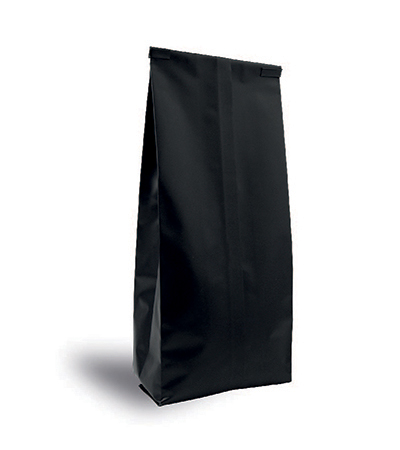 Черни матови алуминиеви странични торбички за кафе с висока бариера