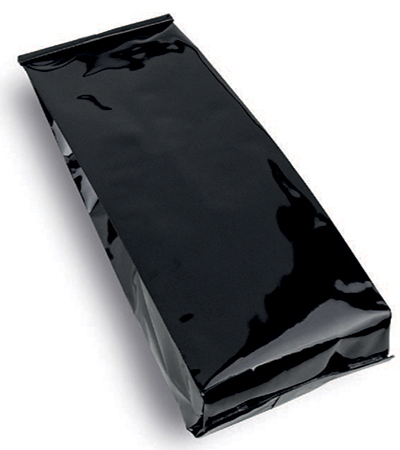 Черни лъскави алуминиеви странични торбички за кафе с висока бариера